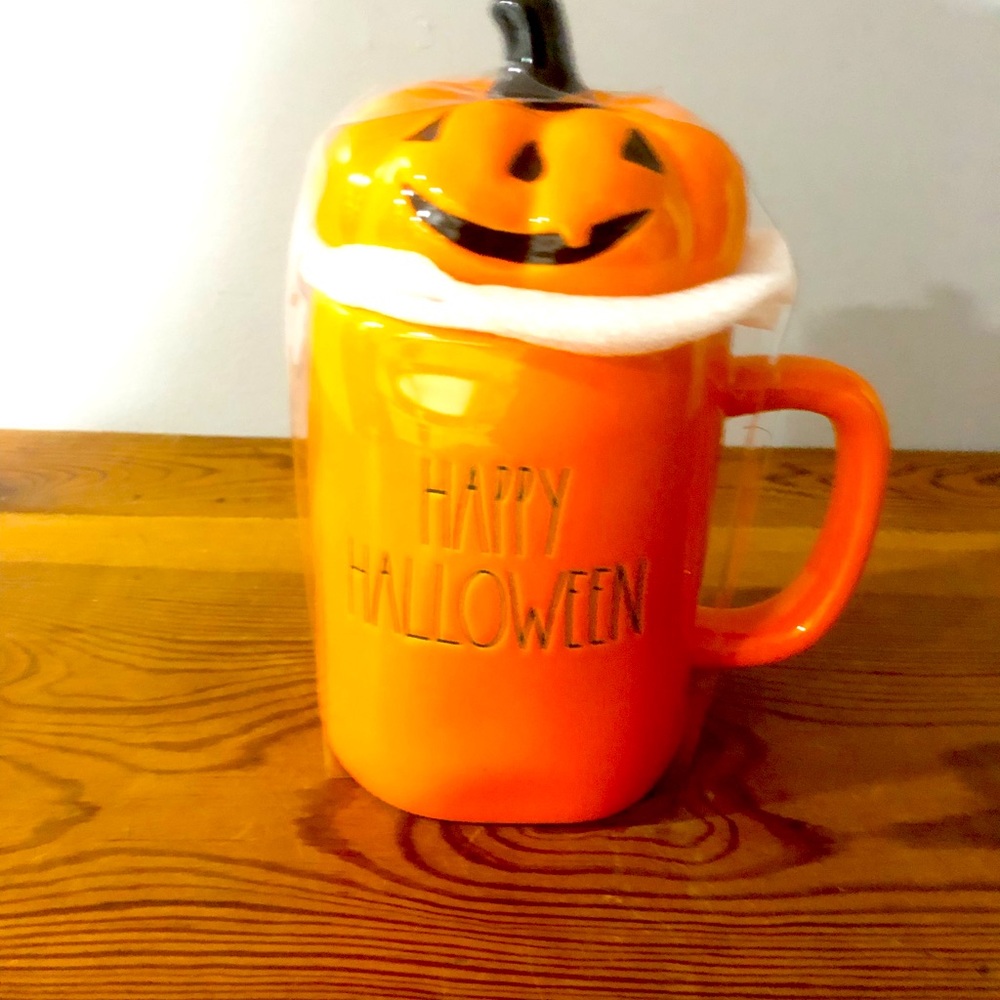 Rae Dunn happy Halloween pumpkin Mug NEW